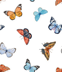 Watercolor butterfly pattern