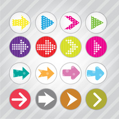 Arrow icon pattern set Vector illustration