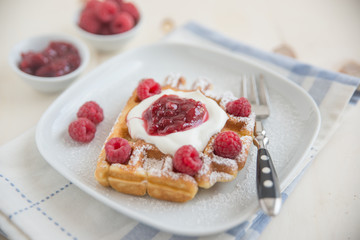 Waffeln mit Beeren 