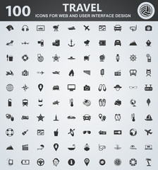 Travel icons set