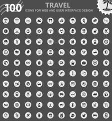 Travel icons set