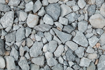 Many stones are prepared for the construction