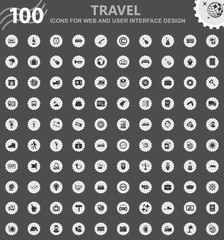 Travel icons set