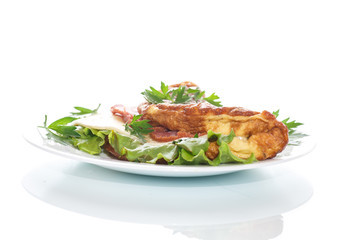 scrambled eggs with fresh herbs
