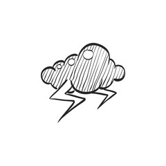 Sketch icon - Weather overcast storm