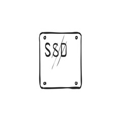 Sketch icon - Solid state drive