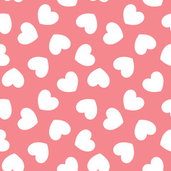 Seamless pattern with hearts