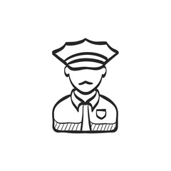 Sketch icon - Police avatar