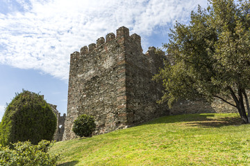 Fototapeta na wymiar walls of old fortress Yedi Koule, Thessaloniki