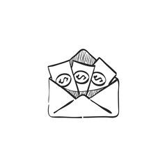 Sketch icon - Money envelope