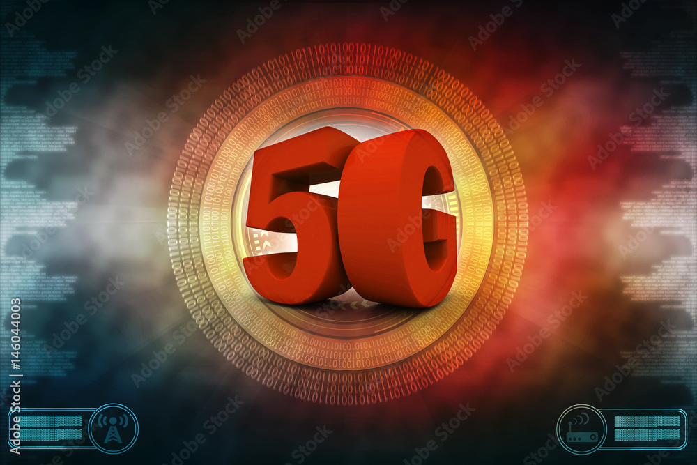 Poster 3d rendering 5g network 5g connection