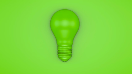 Grüne Lampe - Konzept Ökostrom, erneuerbare Energien, Naturschutz