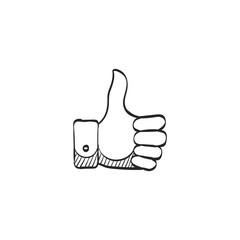 Sketch icon - Thumb up hand