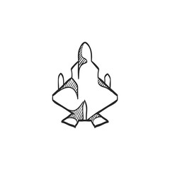 Sketch icon - Fighter jet