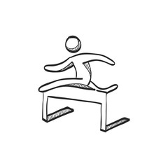 Sketch icon - Hurdle run