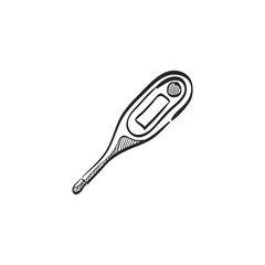 Sketch icon - Digital thermometer