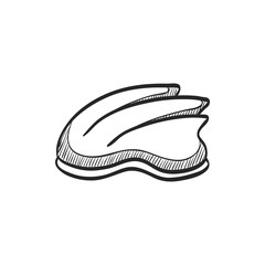 Sketch icon - Bicycle helmet