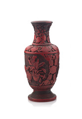 Vase of ancient chinese on a white background