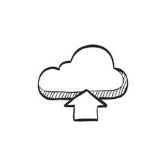 Sketch icon - Cloud upload