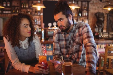 Couple interacting with each other