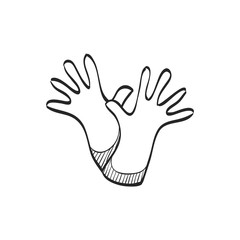 Sketch icon - Cleaning glove