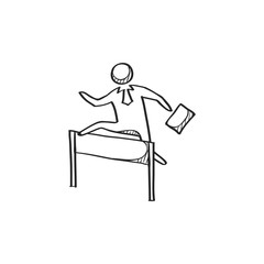 Sketch icon - Businessman challenge