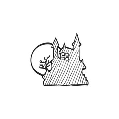 Sketch icon - Dark castle