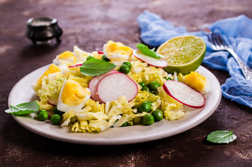 Salad from raw vegetables