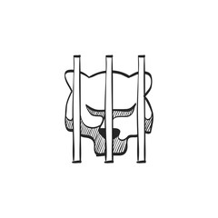 Sketch icon - Caged animal