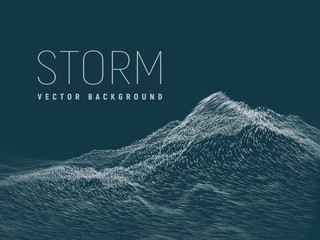 Storm .Vector background - obrazy, fototapety, plakaty