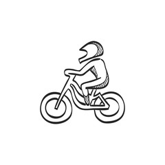 Fototapeta na wymiar Sketch icon - Cycling