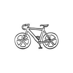 Fototapeta premium Sketch icon - Road bicycle