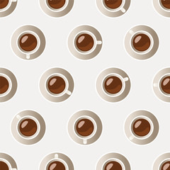 Seamless vector pattern - cup of coffee