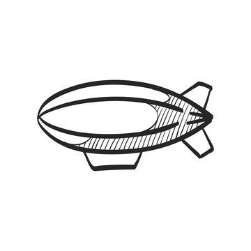 recommend clip art: Sketch icon - Airship Balloon