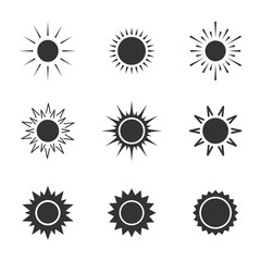 Flat icons sun.