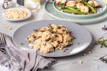 Risotto Fungi mit spargel