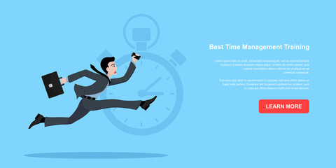 running business man
