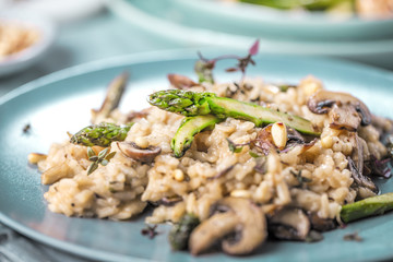 Risotto Fungi mit spargel