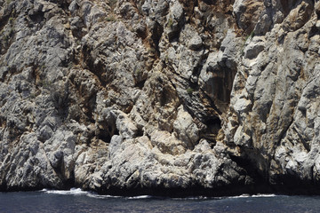Stone rock in the sea.