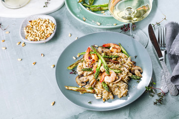Risotto Fungi mit spargel