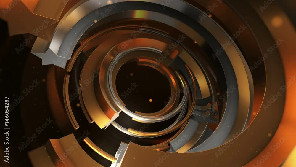Poster abstract loopable 3d rendered sequence. award winning background. star shapes extruded to arc trajec