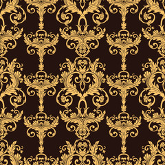 Vector damask seamless pattern