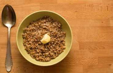 Buckwheat porridge, top view