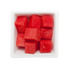 Diced watermelon