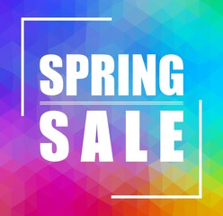 Spring sale triangular background. Can be used for wallpaper, flyers, invitations, posters or discount
