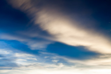 colorful dramatic sky with cloud at sunset