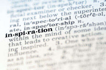 Definition of word inspiration in dictionary