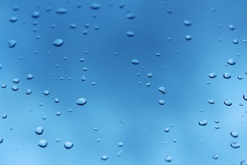 Raindrops on a window. 