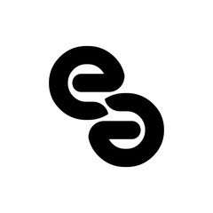 Initial Letter EA Rounded Lowercase Logo