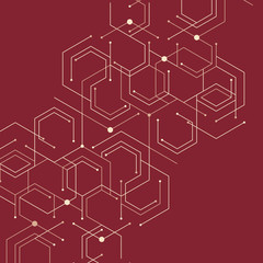 Geometric lines and dots